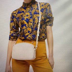 J. Crew Devon camera bag used cream ivory purse